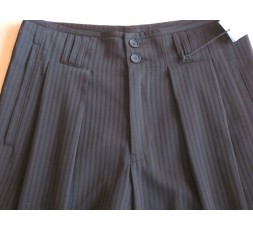 Boogie Hose v. PHÖNIX Modell DOMENICO schwarz Strukturstreifen (5228P01D)