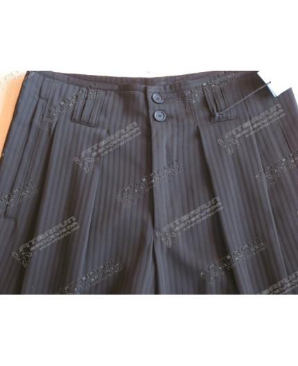 Boogie Hose v. PHÖNIX Modell DOMENICO schwarz Strukturstreifen (5228P01D)