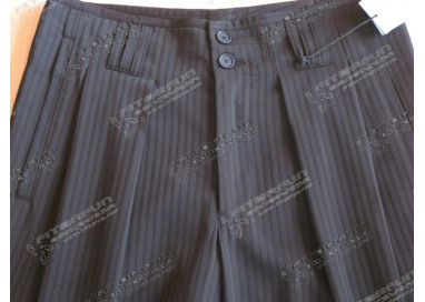 Boogie Hose v. PHÖNIX Modell DOMENICO schwarz Strukturstreifen (5228P01D)