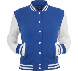 Urban Classics 2 Tone Collegejacke Ladies royalblau/weiss