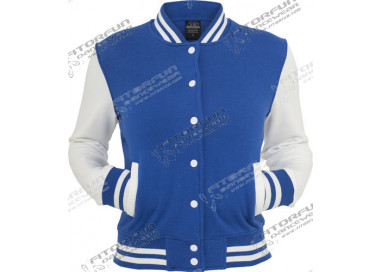 Urban Classics 2 Tone Collegejacke Ladies royalblau/weiss