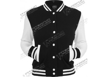 Urban Classics 2 Tone Collegejacke Ladies schwarz/weiss