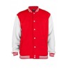 Urban Classics 2 Tone Collegejacke rot/weiss