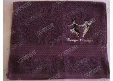 Gästetuch Tanzpaar Boogie Woogie (GT-dunkellila-NN-SK)