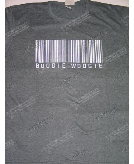 Motiv Boogie Woogie Strichcode Shirt grau
