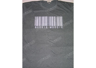 Motiv Boogie Woogie Strichcode Shirt grau