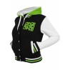 Urban Dance 3 Tone Collegejacke Ladies schwarz/weiss/limegreen
