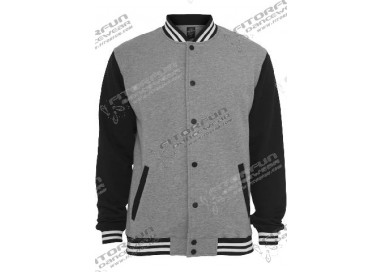 Urban Classics 3 Tone Collegejacke Gr. S grau/schwarz/weiß