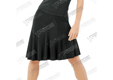 Salsa-, Swingrock elastisch schwarz oder rot (E10519)