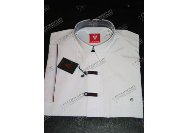 Hemd Kurzarm weiï¿½ m. Riegeln - 9002L10K