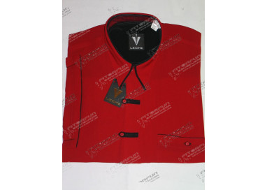 Hemd Kurzarm rot m. Riegel - 9002L06K