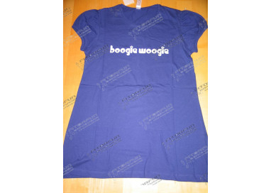 Tunika blau violett Gr. M Motiv Boogie Woogie Blümchen