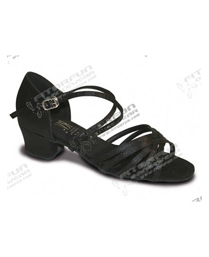 Roch Valley Bella Tanzschuhe Satin schwarz 3 cm (RVBELLA)