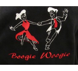 Fleecejacke Stickmotiv Tanzpaar Boogie Woogie