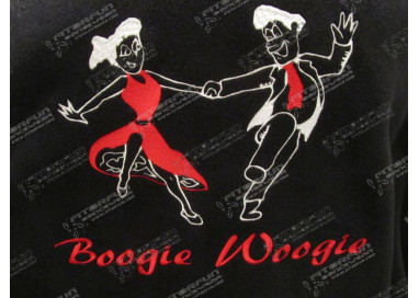 Fleecejacke Stickmotiv Tanzpaar Boogie Woogie