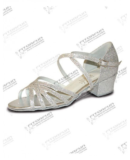 Roch Valley Bella Tanzschuhe Westcoastswing holo silber 3 cm (RVBELLA)