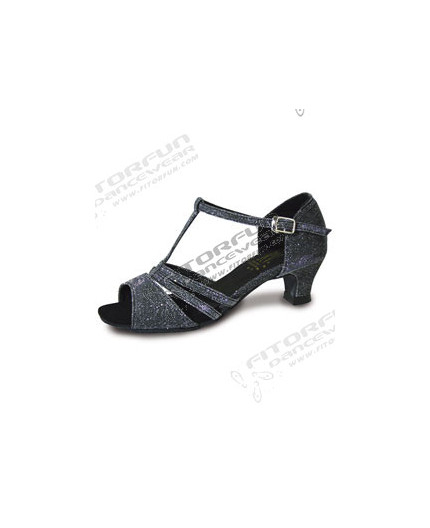 Roch Valley Evie Tanzschuhe Satin schwarz 3 cm (RV EVIE)