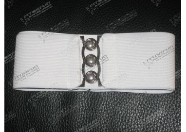 Stretchgürtel 6 cm breit weiß oder schwarz