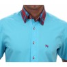 Hemd Kurzarm türkis Slimfit - 30141MK SLIM