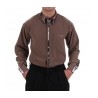 Hemd Langarm braun - 2040ML v. H.K. Mandel