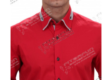 Hemd Kurzarm rot Slimfit - 60364MK SLIM