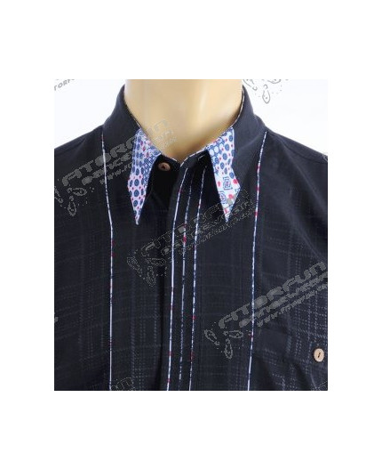 Hemd Kurzarm schwarz - 1177MK-schwarz