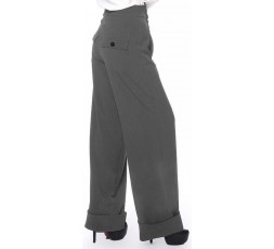 Marlenehose grau mit Knöpfen