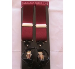 Hosenträger für Knöpfe oder Clipse bordeaux 91726 011
