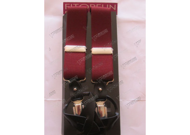 Hosenträger für Knöpfe oder Clipse bordeaux 91726 011