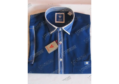 Hemd Kurzarm blau mit toller Knopfleiste - 1979L10K