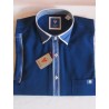 Hemd Kurzarm blau mit toller Knopfleiste - 1979L10K